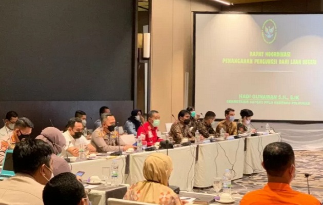 Suasana rapat koordinasi penanganan pengungsi luar negeri