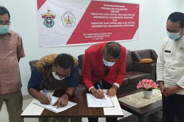 Fisip Universitas Hasanuddin Makassar Sepakati Kerja Sama Kembangan Batasan Indonesia-Malaysia