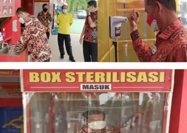 Kadiv Administrasi Kanwil Kemenkumham Sulsel Sirajuddin beserta Tim saat memantau Penerapan Prokes pada LPKA Maros