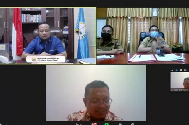 Plt. Gubernur Sulsel Andi Sudirman Sulaiman ikuti Entry Meeting BPK Sulsel dalam pemeriksaan kinerja vaksinasi dan pendidikan vokasi.