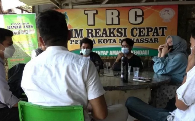 Suasana rapat koordinasi dengan tim Khusus DPPA Kota Makassar