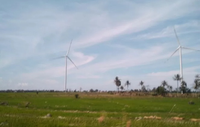 Ilustrasi salah satu jenis Energi Baru Terbarukan PLTB di Kabupaten Jeneponto, Sulsel yang harus dipacu untuk menurunkan emisi gas rumah kaca di Indonesia sesuai dengan Kesepakatan Paris